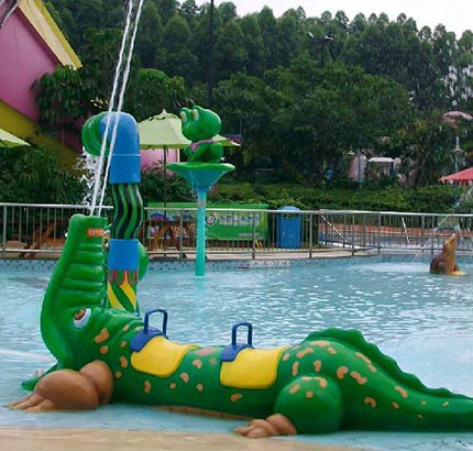供应儿童戏水小品系列-鳄鱼喷水